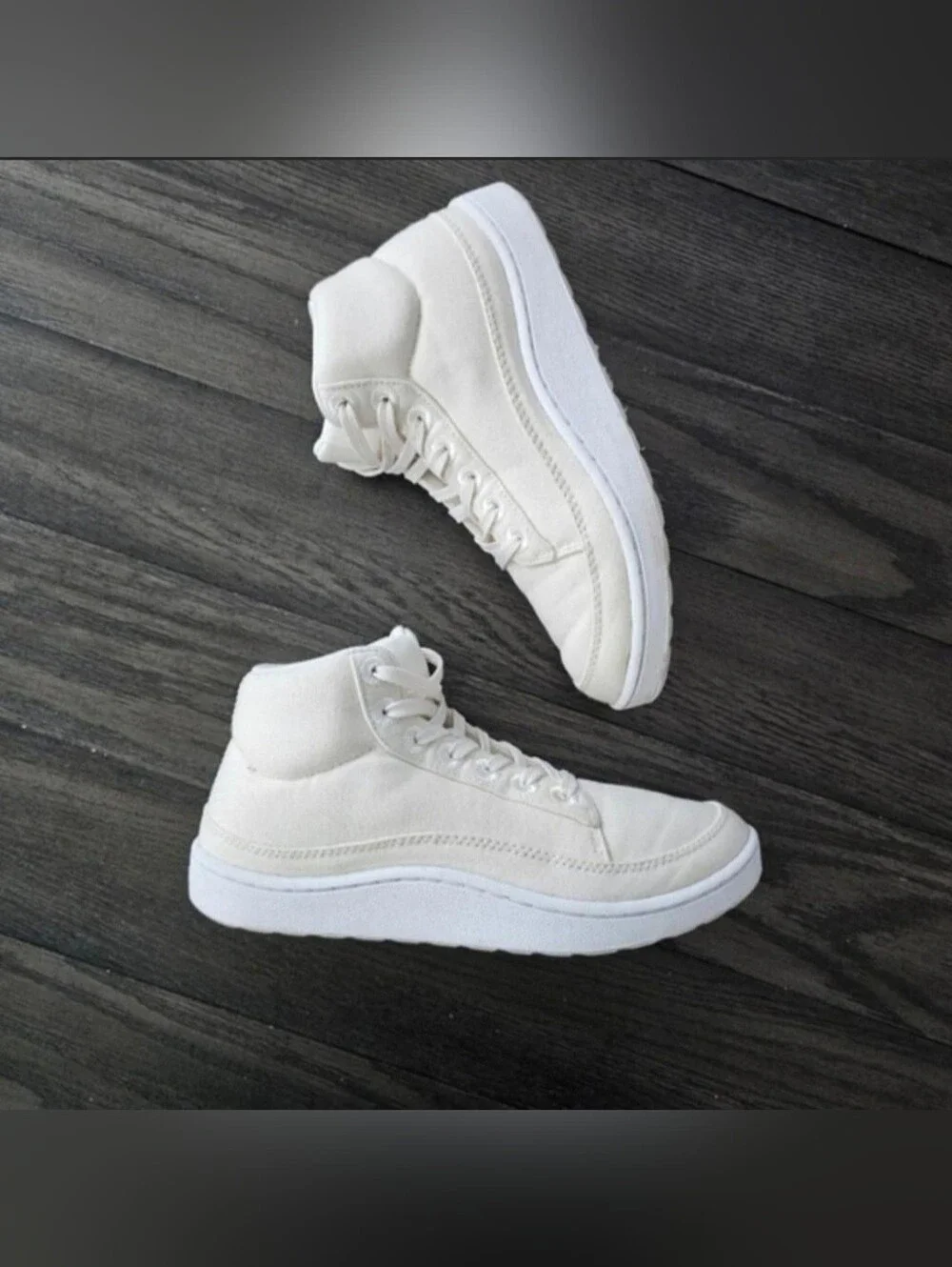 Allbirds Women's High Top Sneakers Cream White Wool Shoes US 9W Lace Up Casual